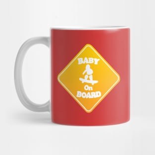 Skateboarding Baby on Board Mug